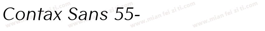 Contax Sans 55字体转换